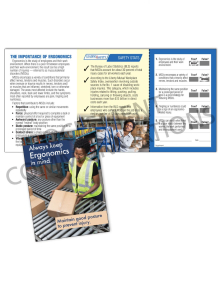 A compact, portable workplace safety pocket guide on proper posture shown alongside its matching detachable quiz card for employee training validation.