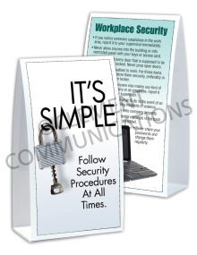 Security – It's Simple – Table-top Tent Cards