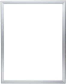 17" x 22" silver aluminum snap-open poster frame with an acrylic cover, designed for easy safety poster rotation and protection in industrial settings.