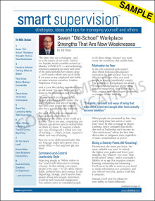 Smart Supervision digital newsletter cover highlighting leadership and management skills for frontline supervisors.