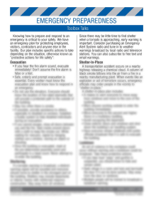 Emergency Preparedness - General