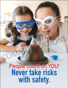 "People Count on You" safety motivation poster from Clement, reminding employees that their safety impacts others.