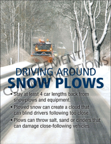 Driving Around Snow Plows - Poster