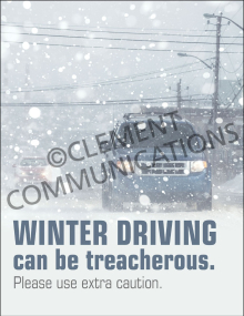 Winter Driving - Snowy Roads - Poster