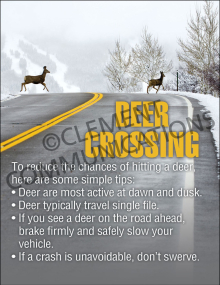 Deer Crossing - Poster