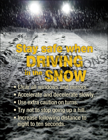 Driving in the Snow - Poster