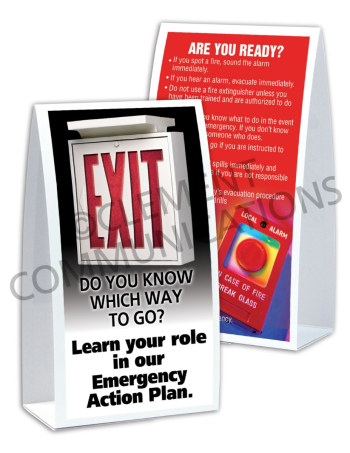 Emergency Preparedness – Learn Your Role – Table-top Tent Cards