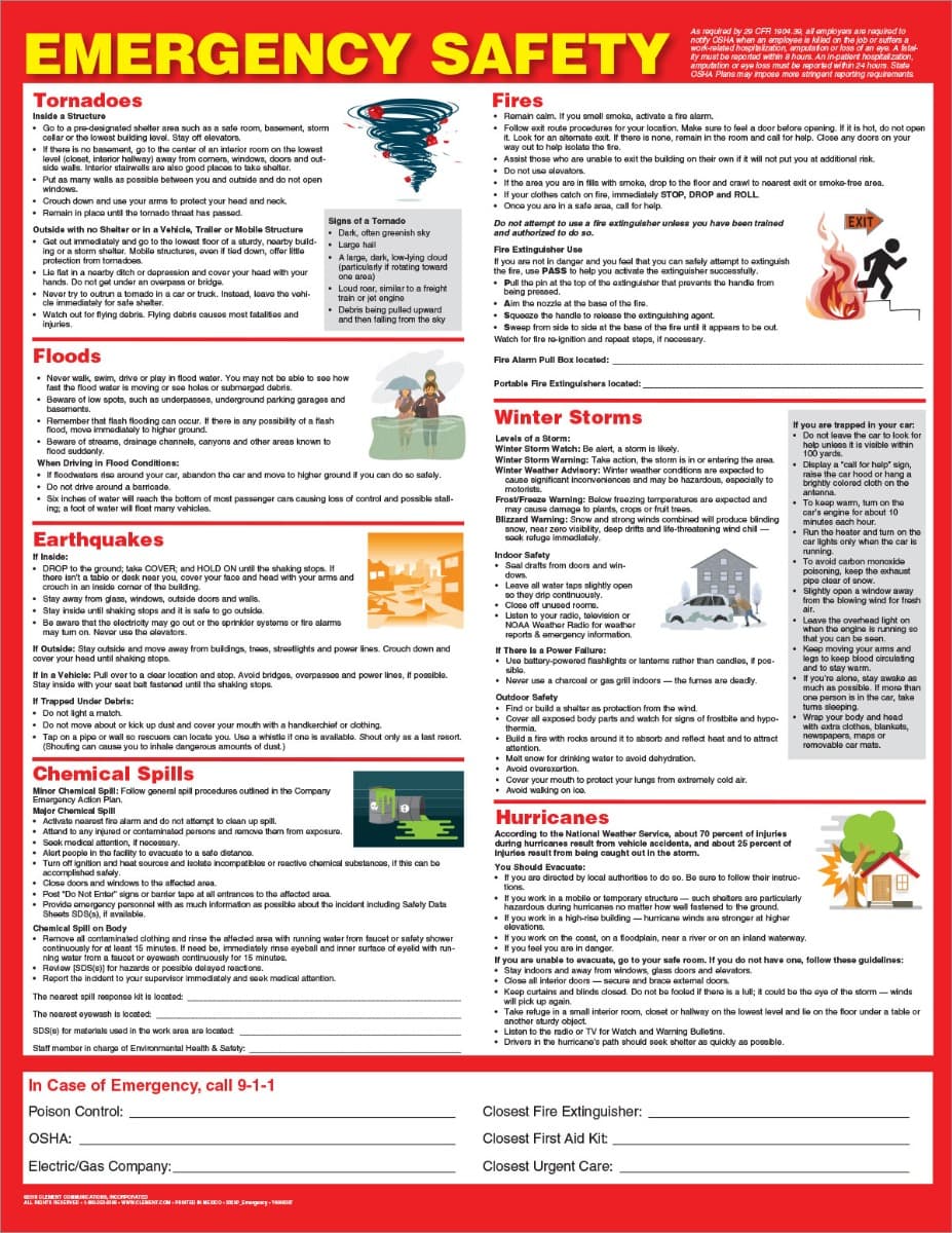 Emergency Preparedness Response Poster detail