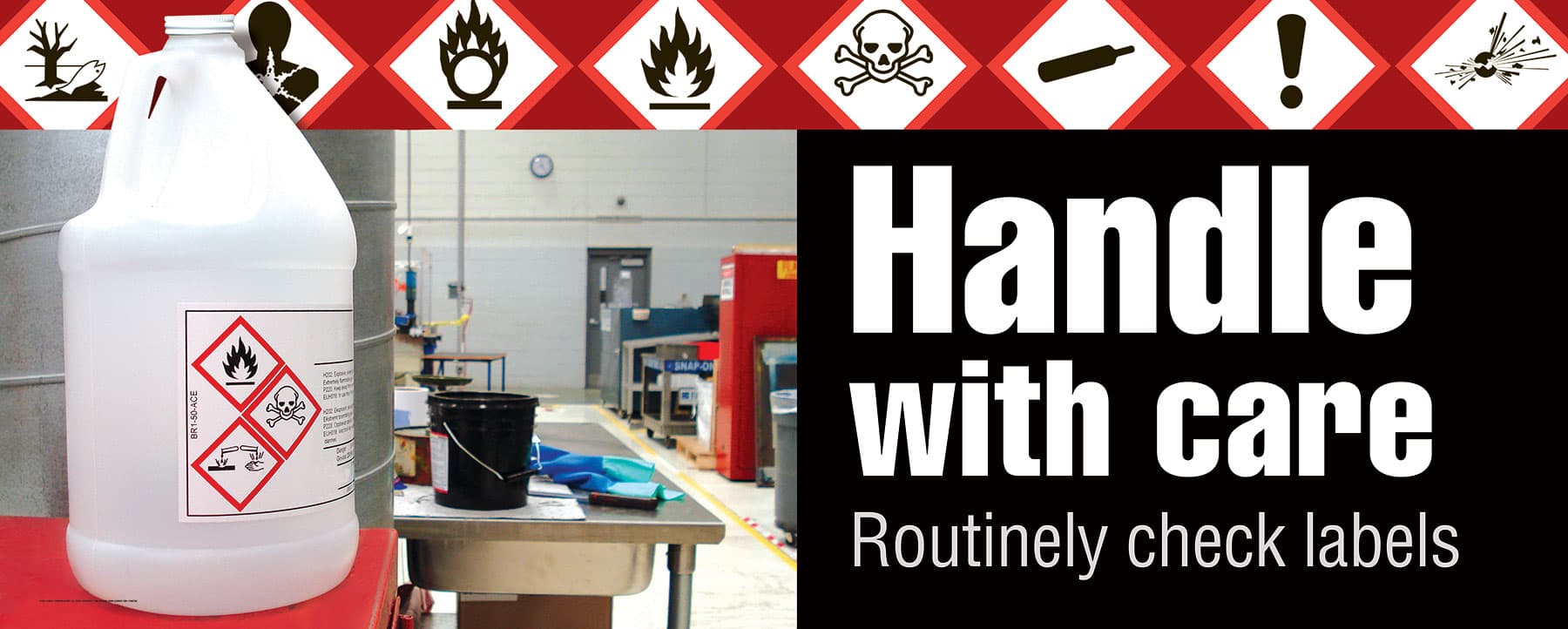 HazCom, Chemical Safety Handling Banner detail