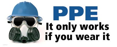 PPE, Personal Protective Equipment, Hard Hat, Safety Gear Banner detail