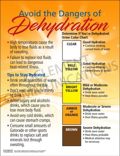Heat Stress Dehydration Poster detail